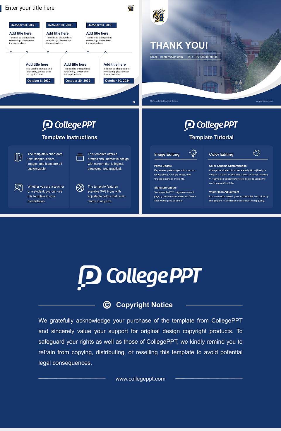 Montana State University Billings Lecture Sharing and Networking Event PPT Template4:3 ratio PPT effect preview image4