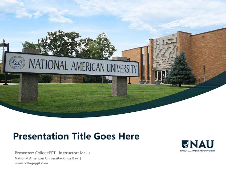 National American University-Kings Bay Course/Courseware Creation PPT Template4:3 ratio PPT effect preview image5