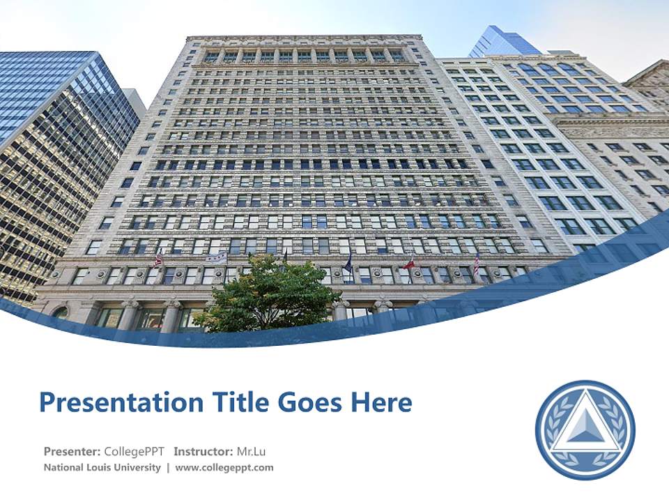 National Louis University Course/Courseware Creation PPT Template4:3 ratio PPT effect preview image5