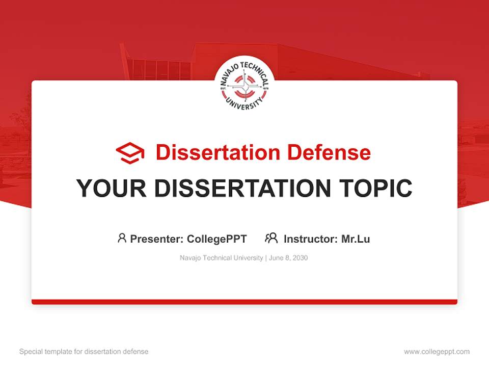 Navajo Technical University Graduation Thesis Defense PPT Template4:3 ratio PPT effect preview image7