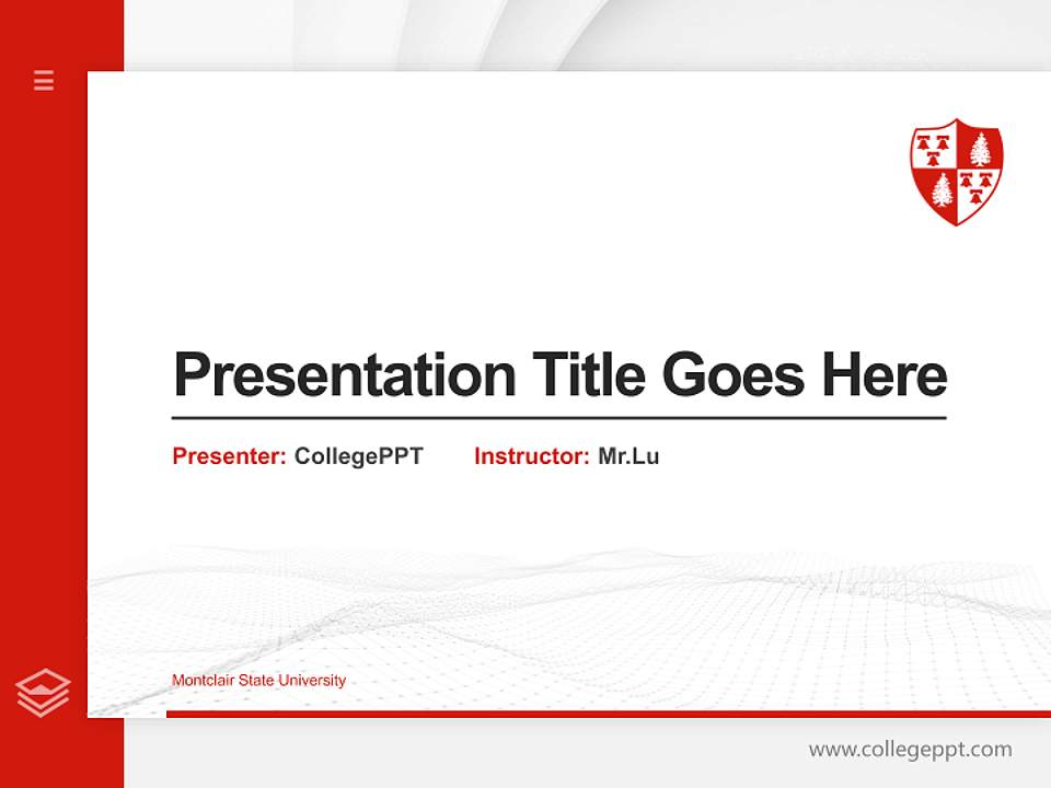 Montclair State University Thesis Proposal/Graduation Defense PPT Template4:3 ratio PPT effect preview image5