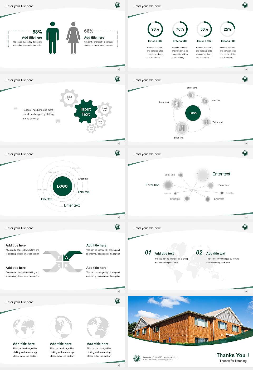 Multnomah University Course/Courseware Creation PPT Template16:9 ratio PPT effect preview image4