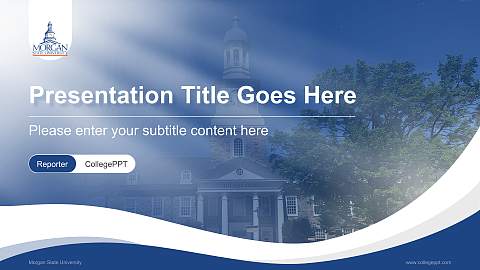 Morgan State University Lecture Sharing and Networking Event PPT Template