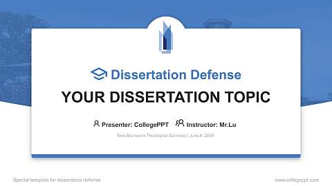 New Brunswick Theological Seminary Graduation Thesis Defense PPT Template