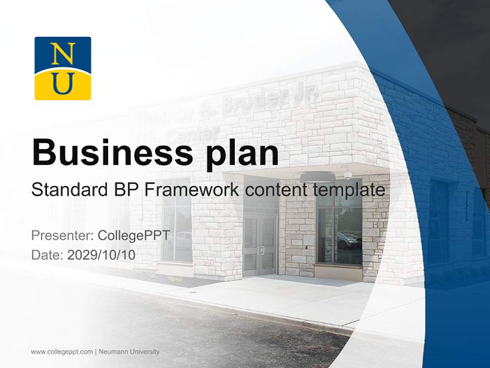 Neumann University Competition/Entrepreneurship Contest PPT Template4:3 ratio PPT effect preview image9