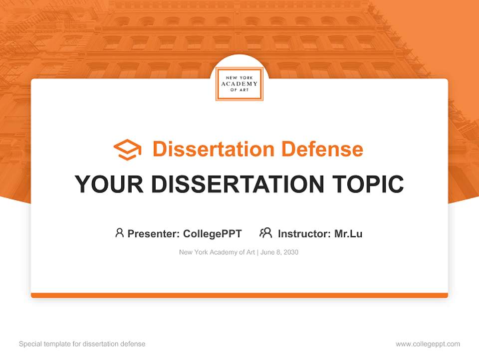 New York Academy of Art Graduation Thesis Defense PPT Template4:3 ratio PPT effect preview image7