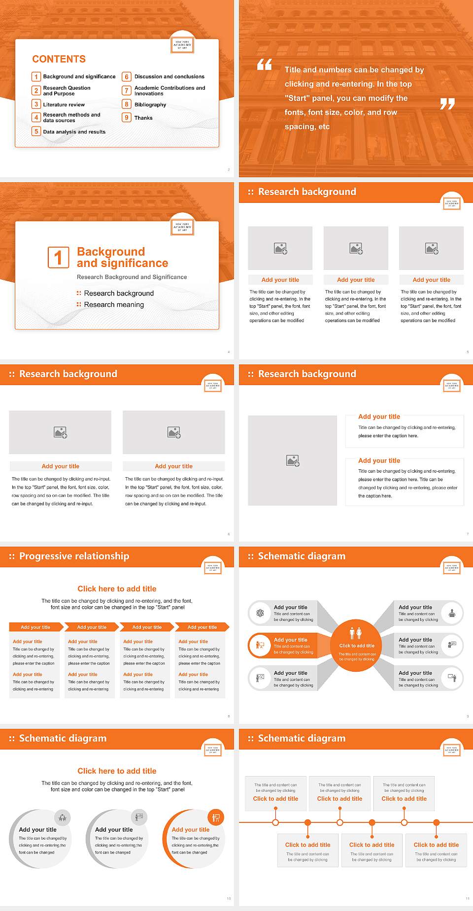 New York Academy of Art Graduation Thesis Defense PPT Template4:3 ratio PPT effect preview image2