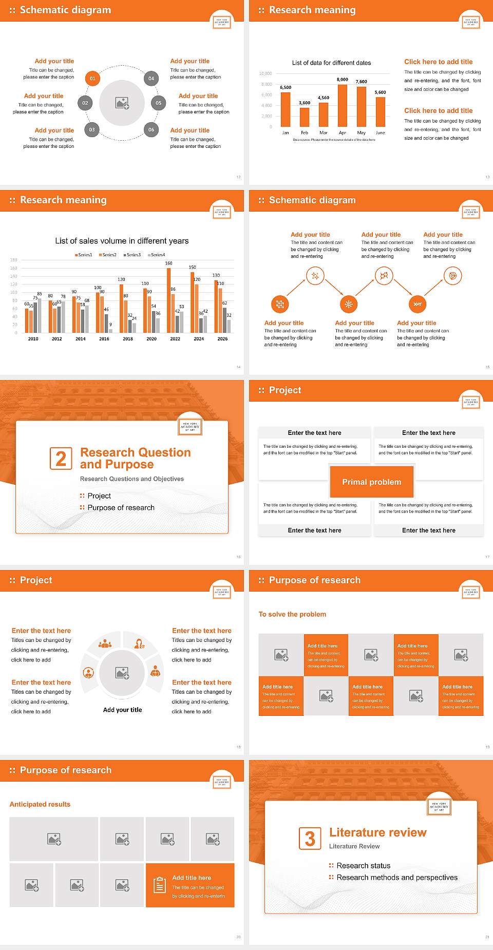 New York Academy of Art Graduation Thesis Defense PPT Template4:3 ratio PPT effect preview image3