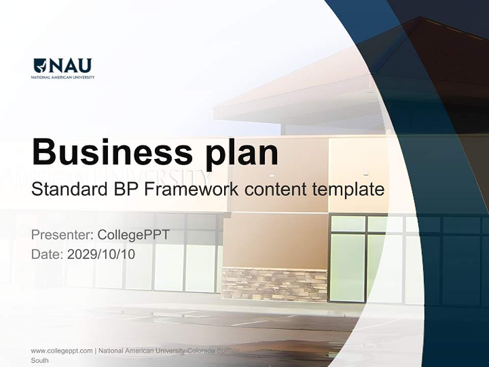 National American University-Colorado Springs South Competition/Entrepreneurship Contest PPT Template4:3 ratio PPT effect preview image9