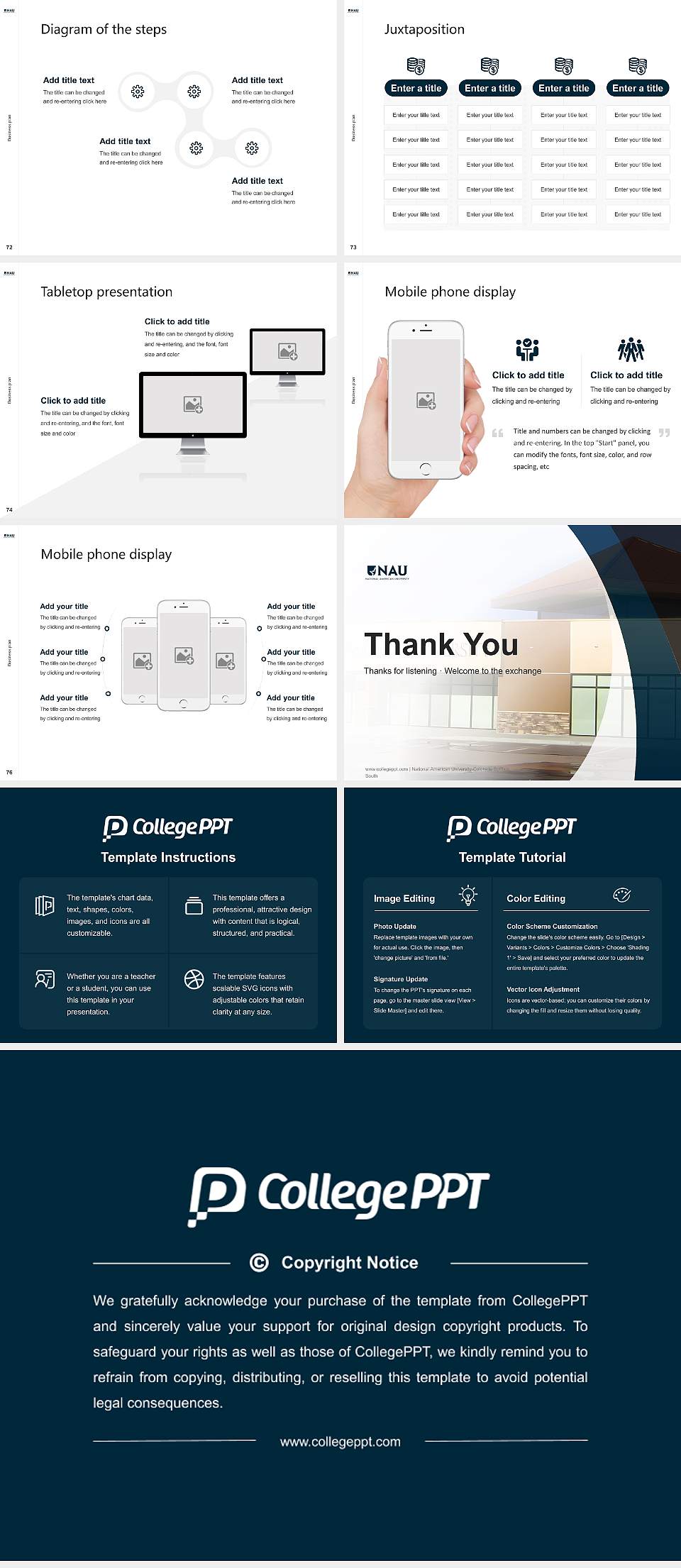 National American University-Colorado Springs South Competition/Entrepreneurship Contest PPT Template4:3 ratio PPT effect preview image9
