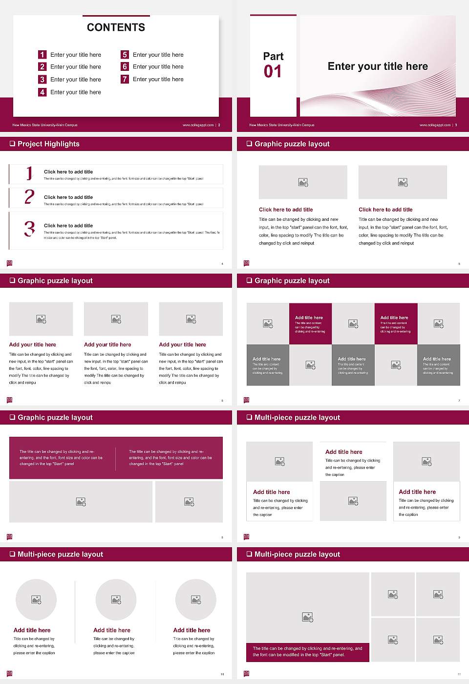 New Mexico State University-Main Campus General Purpose PPT Template16:9 ratio PPT effect preview image2