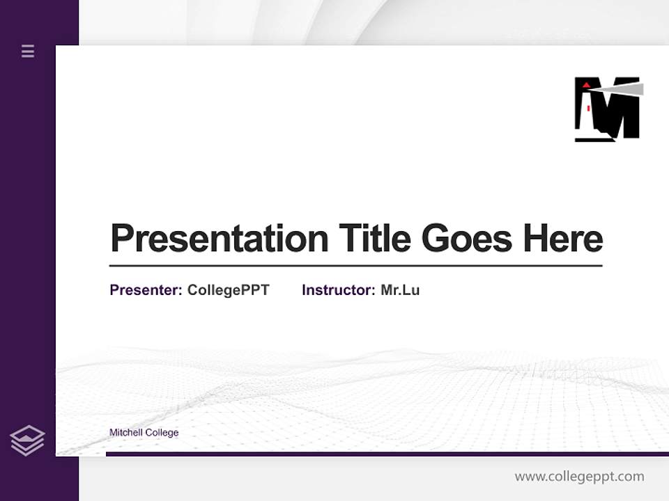 Mitchell College Thesis Proposal/Graduation Defense PPT Template4:3 ratio PPT effect preview image5