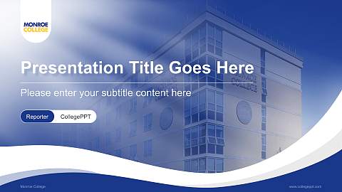Monroe College Lecture Sharing and Networking Event PPT Template