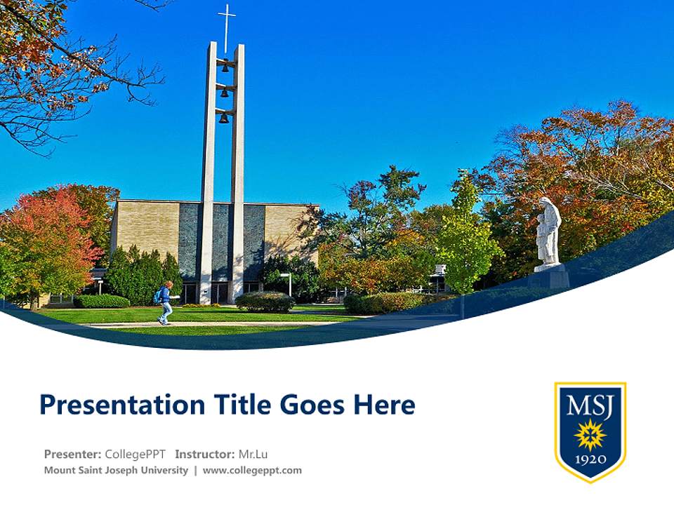 Mount Saint Joseph University Course/Courseware Creation PPT Template4:3 ratio PPT effect preview image5