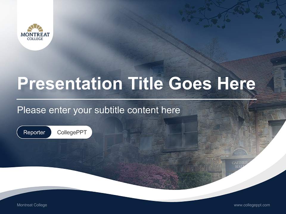 Montreat College Lecture Sharing and Networking Event PPT Template4:3 ratio PPT effect preview image4