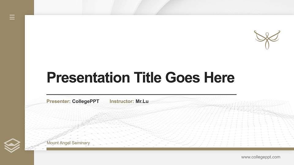 Mount Angel Seminary Thesis Proposal/Graduation Defense PPT Template16:9 ratio PPT effect preview image