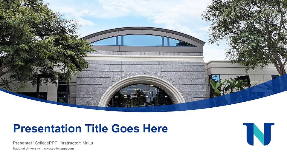 National University Course/Courseware Creation PPT Template16:9 ratio PPT effect preview image