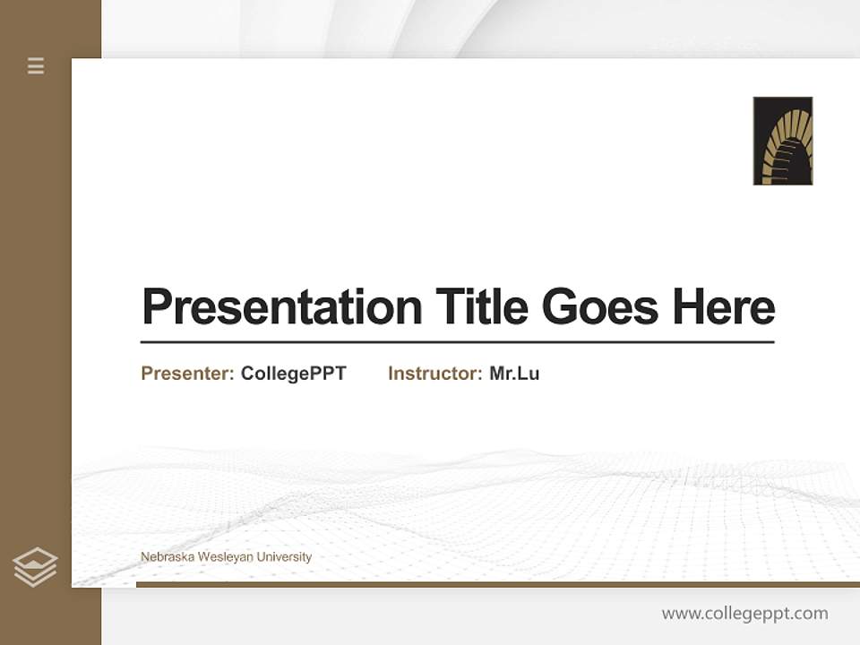 Nebraska Wesleyan University Thesis Proposal/Graduation Defense PPT Template4:3 ratio PPT effect preview image5