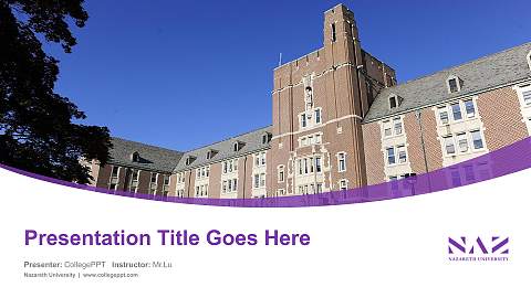 Nazareth University Course/Courseware Creation PPT Template