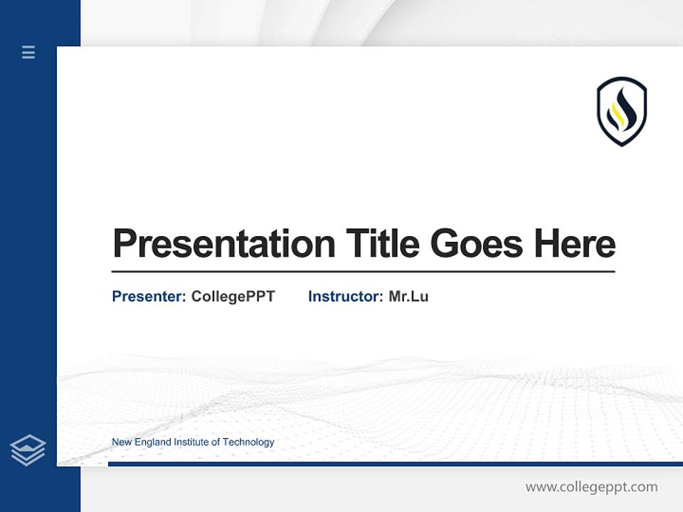 New England Institute of Technology Thesis Proposal/Graduation Defense PPT Template4:3 ratio PPT effect preview image5