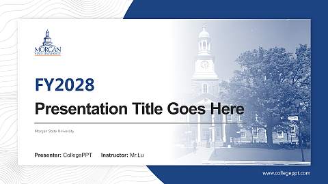 Morgan State University Academic Presentation/Research Findings Report PPT Template