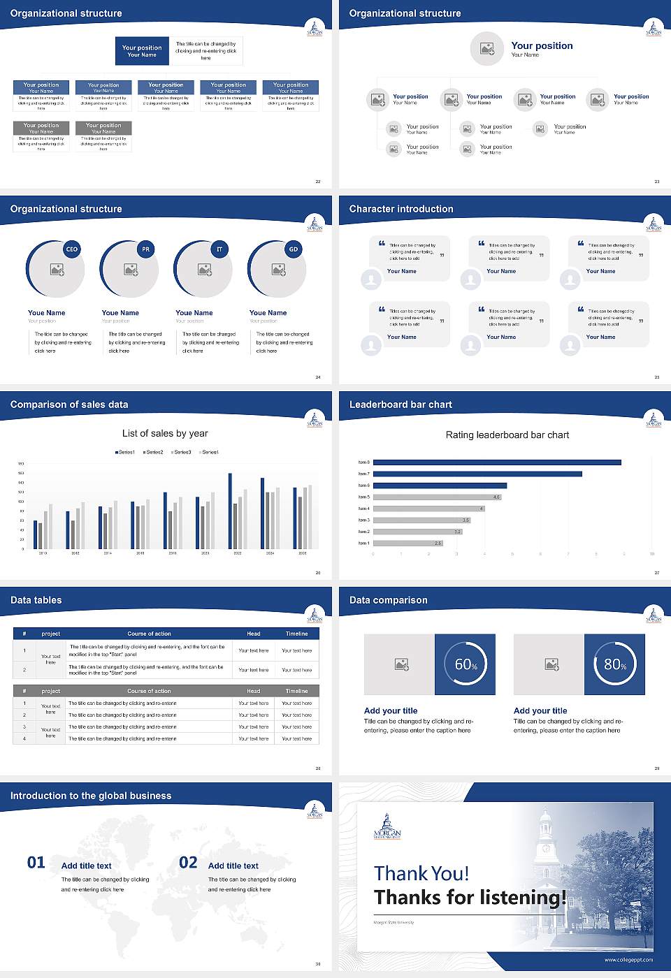 Morgan State University Academic Presentation/Research Findings Report PPT Template16:9 ratio PPT effect preview image4