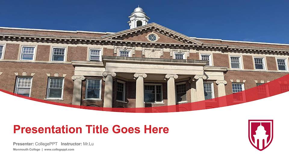 Monmouth College Course/Courseware Creation PPT Template16:9 ratio PPT effect preview image