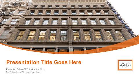 New York Academy of Art Course/Courseware Creation PPT Template
