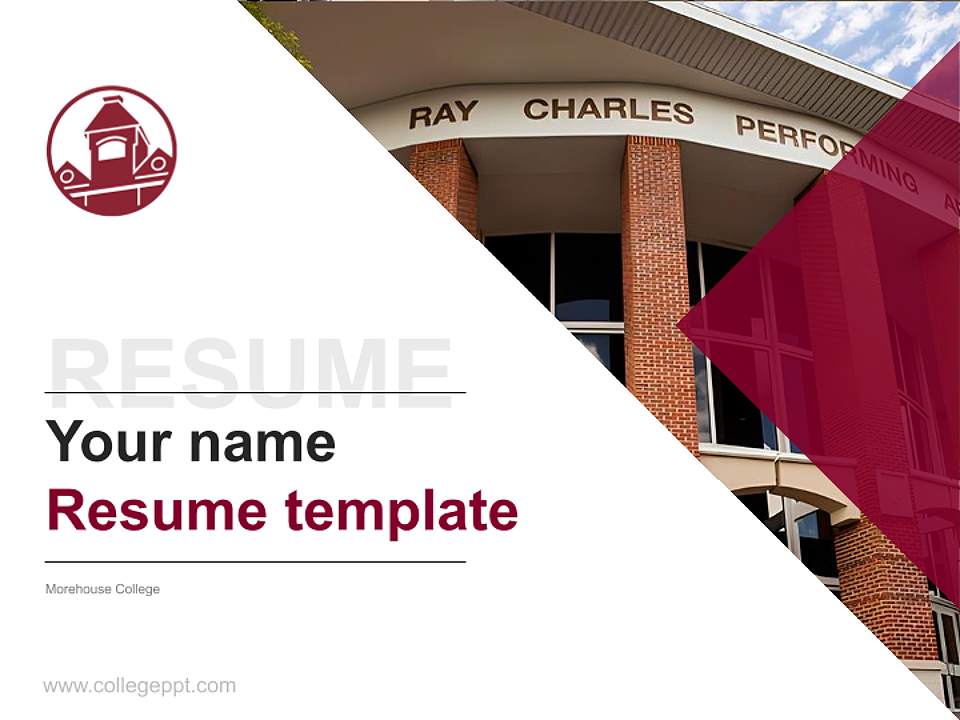 Morehouse College Resume PPT Template4:3 ratio PPT effect preview image5