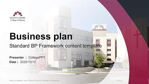 Mount Carmel College of Nursing Competition/Entrepreneurship Contest PPT Template