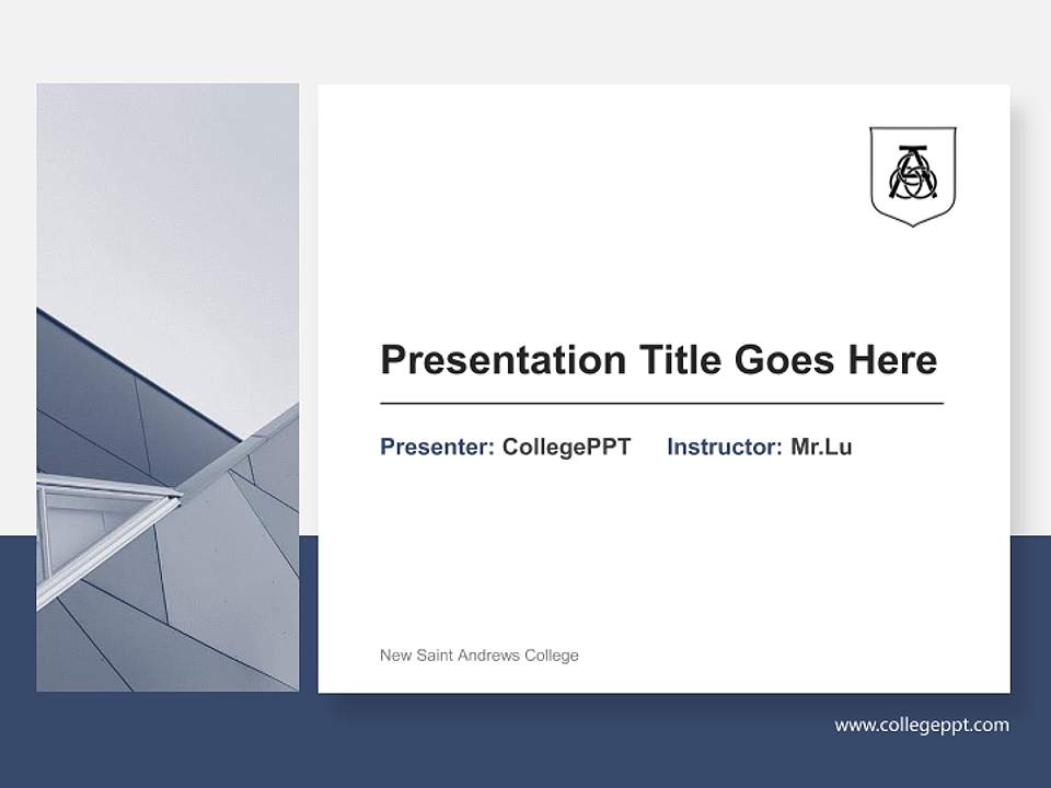 New Saint Andrews College General Purpose PPT Template4:3 ratio PPT effect preview image6