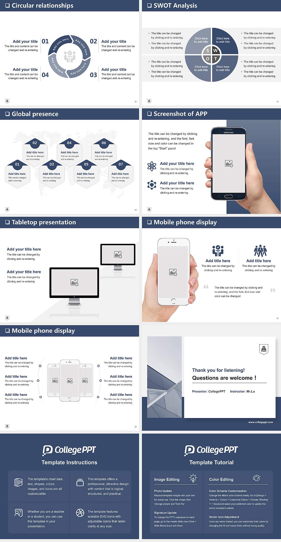 New Saint Andrews College General Purpose PPT Template4:3 ratio PPT effect preview image5