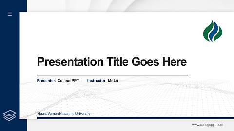 Mount Vernon Nazarene University Thesis Proposal/Graduation Defense PPT Template