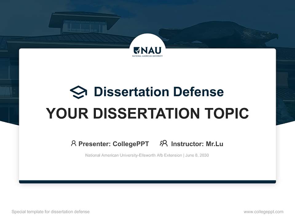 National American University-Ellsworth Afb Extension Graduation Thesis Defense PPT Template4:3 ratio PPT effect preview image7