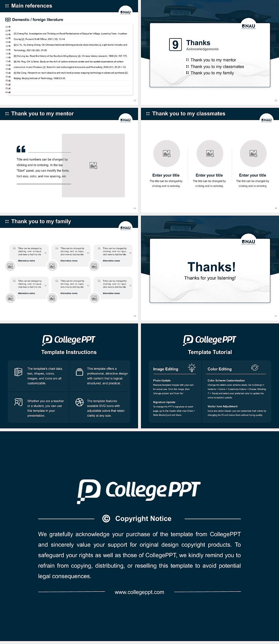 National American University-Ellsworth Afb Extension Graduation Thesis Defense PPT Template4:3 ratio PPT effect preview image7