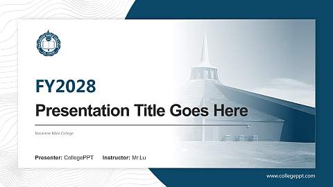 Nazarene Bible College Academic Presentation/Research Findings Report PPT Template