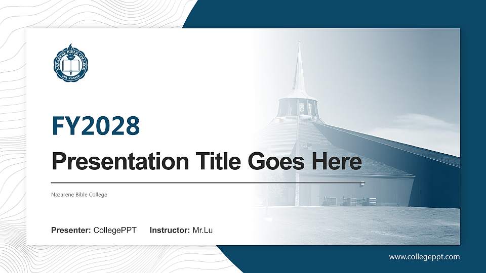 Nazarene Bible College Academic Presentation/Research Findings Report PPT Template16:9 ratio PPT effect preview image