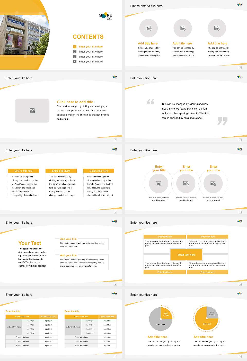 Moore College of Art and Design Course/Courseware Creation PPT Template16:9 ratio PPT effect preview image2
