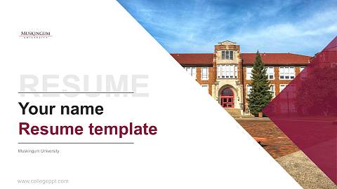 Muskingum University Resume PPT Template