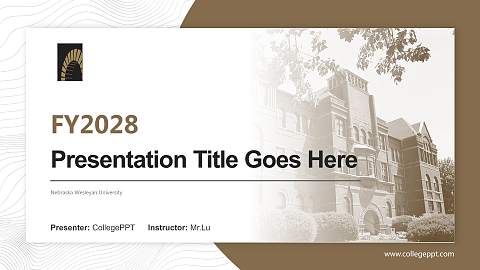 Nebraska Wesleyan University Academic Presentation/Research Findings Report PPT Template