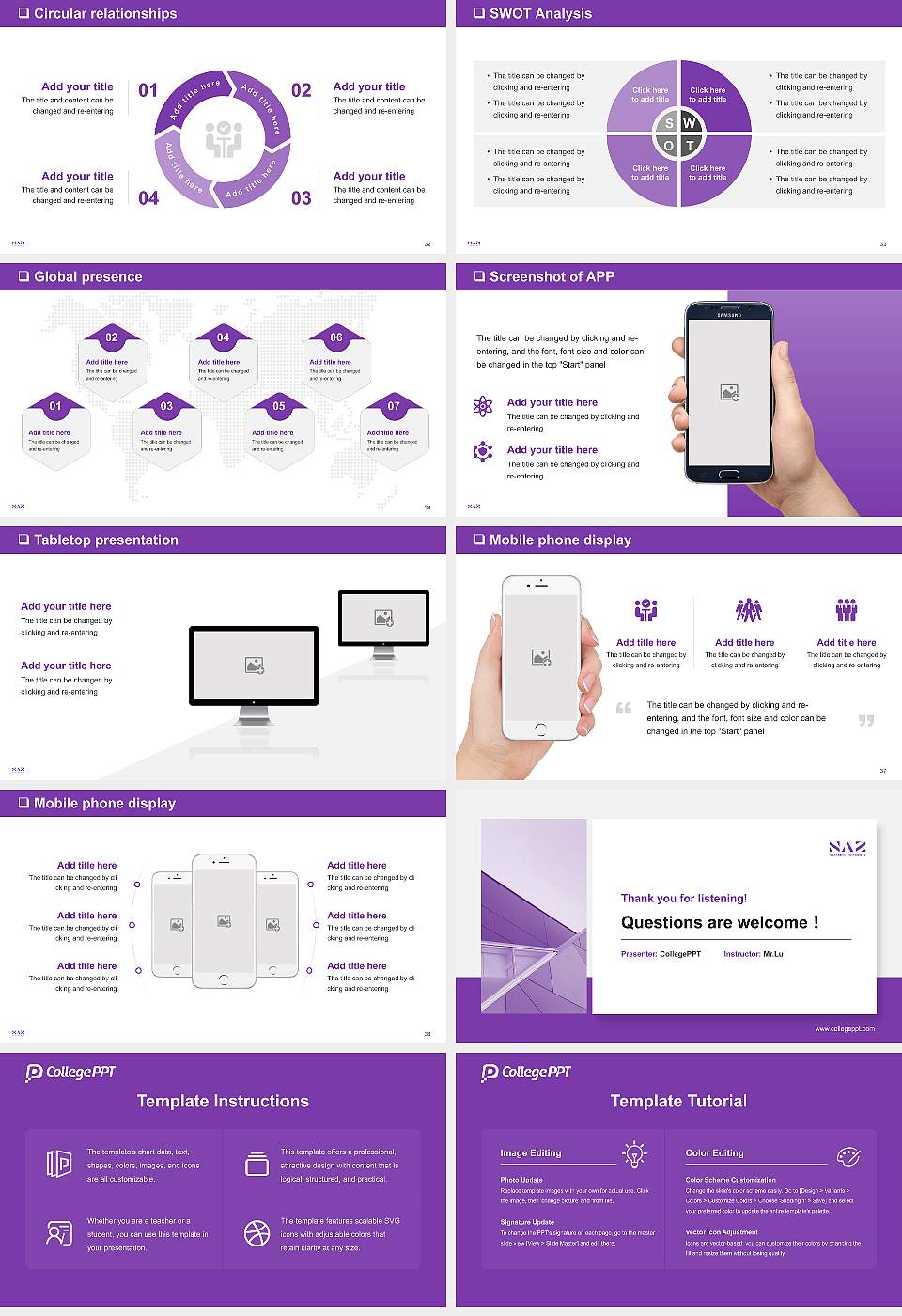 Nazareth University General Purpose PPT Template16:9 ratio PPT effect preview image5