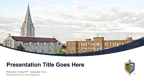 Mount Marty University Course/Courseware Creation PPT Template