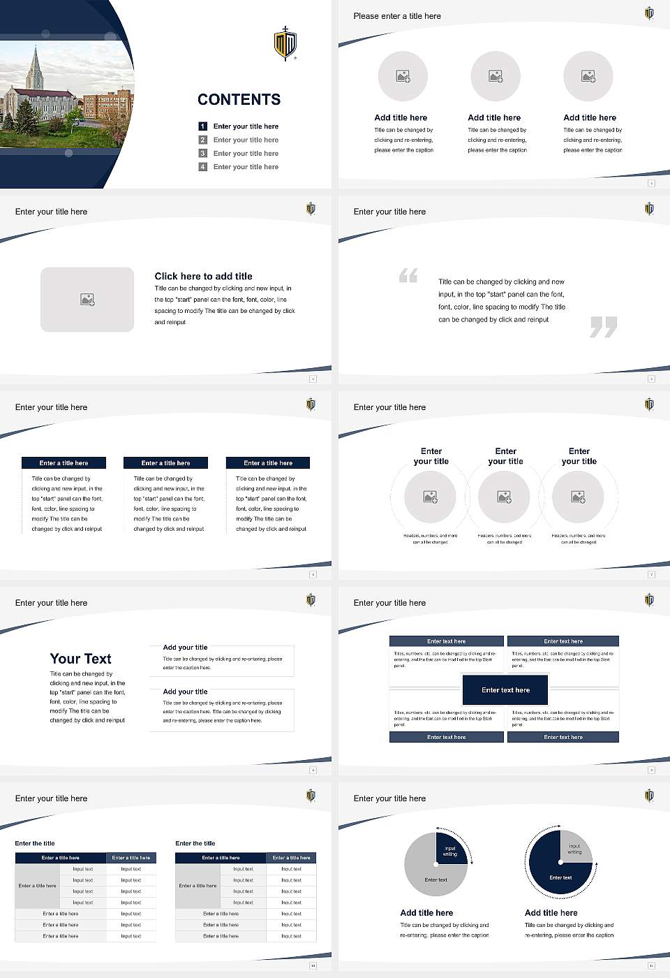 Mount Marty University Course/Courseware Creation PPT Template16:9 ratio PPT effect preview image2