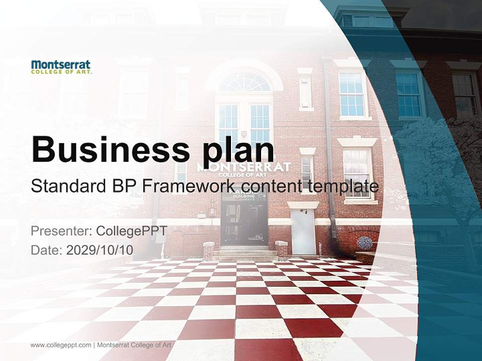 Montserrat College of Art Competition/Entrepreneurship Contest PPT Template4:3 ratio PPT effect preview image9