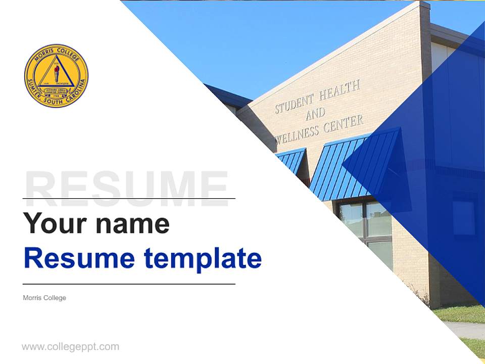 Morris College Resume PPT Template4:3 ratio PPT effect preview image5