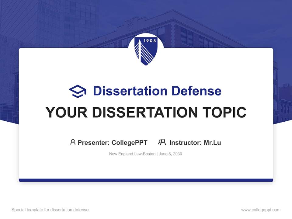 New England Law-Boston Graduation Thesis Defense PPT Template4:3 ratio PPT effect preview image7