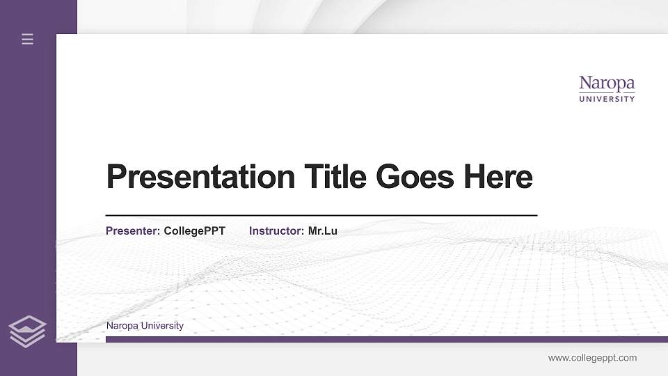 Naropa University Thesis Proposal/Graduation Defense PPT Template16:9 ratio PPT effect preview image