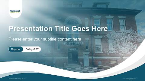 Montserrat College of Art Lecture Sharing and Networking Event PPT Template
