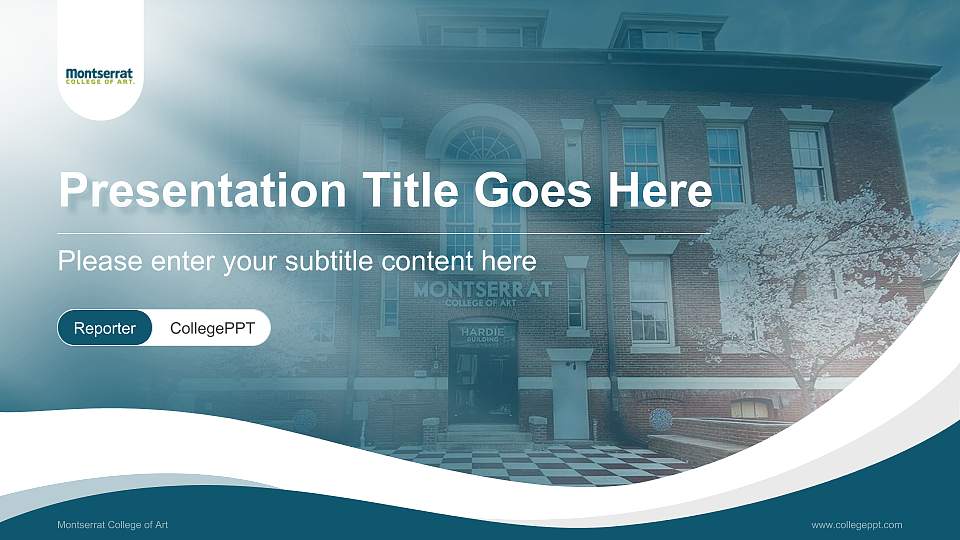 Montserrat College of Art Lecture Sharing and Networking Event PPT Template16:9 ratio PPT effect preview image