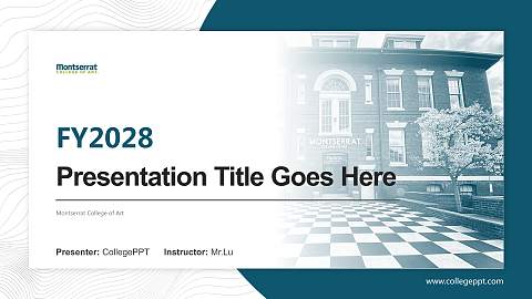 Montserrat College of Art Academic Presentation/Research Findings Report PPT Template